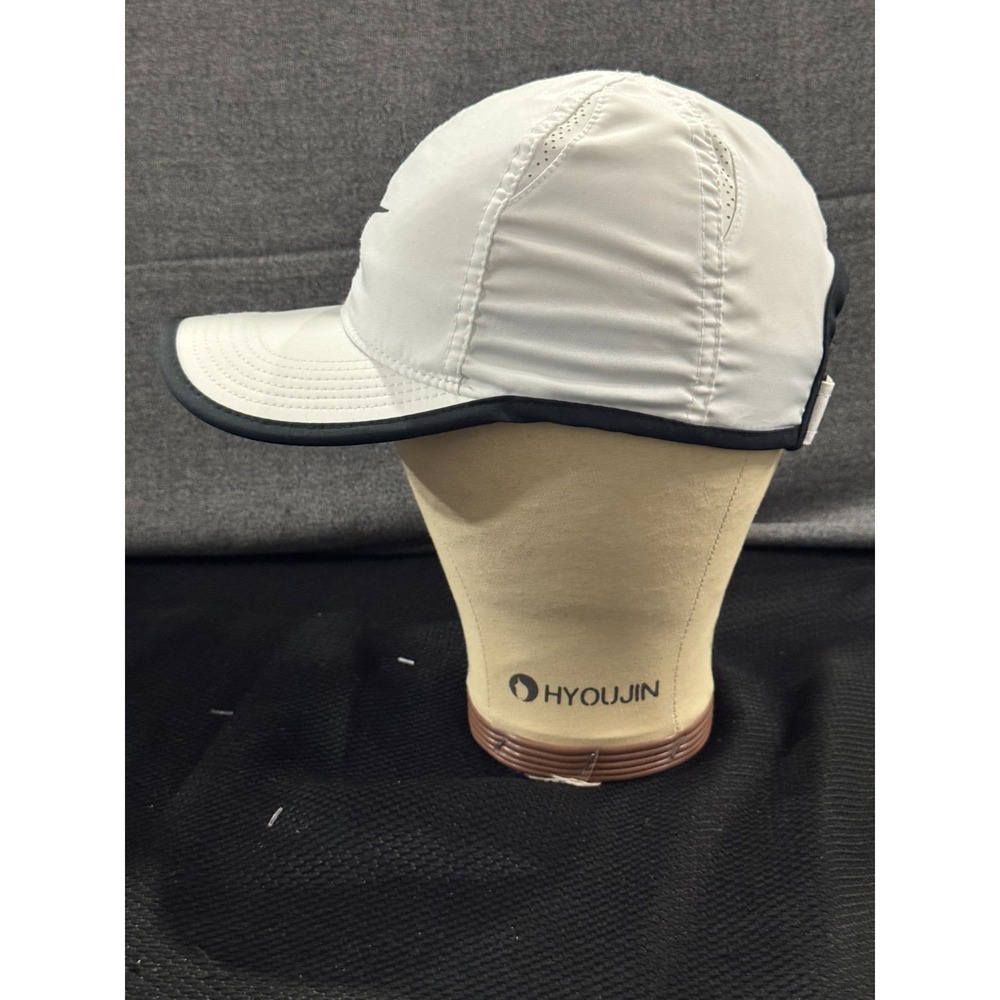 Nike Dri-Fit Baseball Cap Men's One Size White Swoosh Logo Adjustable Strap Hat - Picture 9 of 9